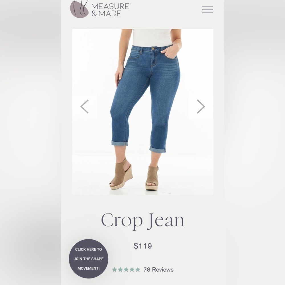 Measure & Made Cropped Jeans